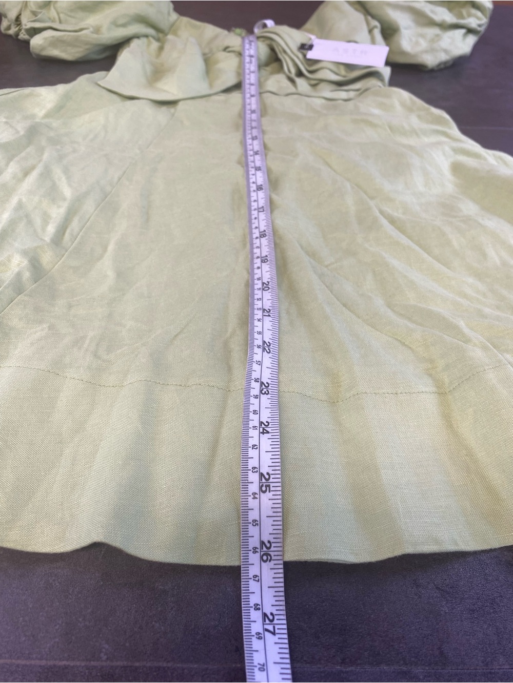 Astr Light Green Puff Sleeve Fit &‎ flare Lined Mini Dress size 4-NWT - Picture 6 of 12
